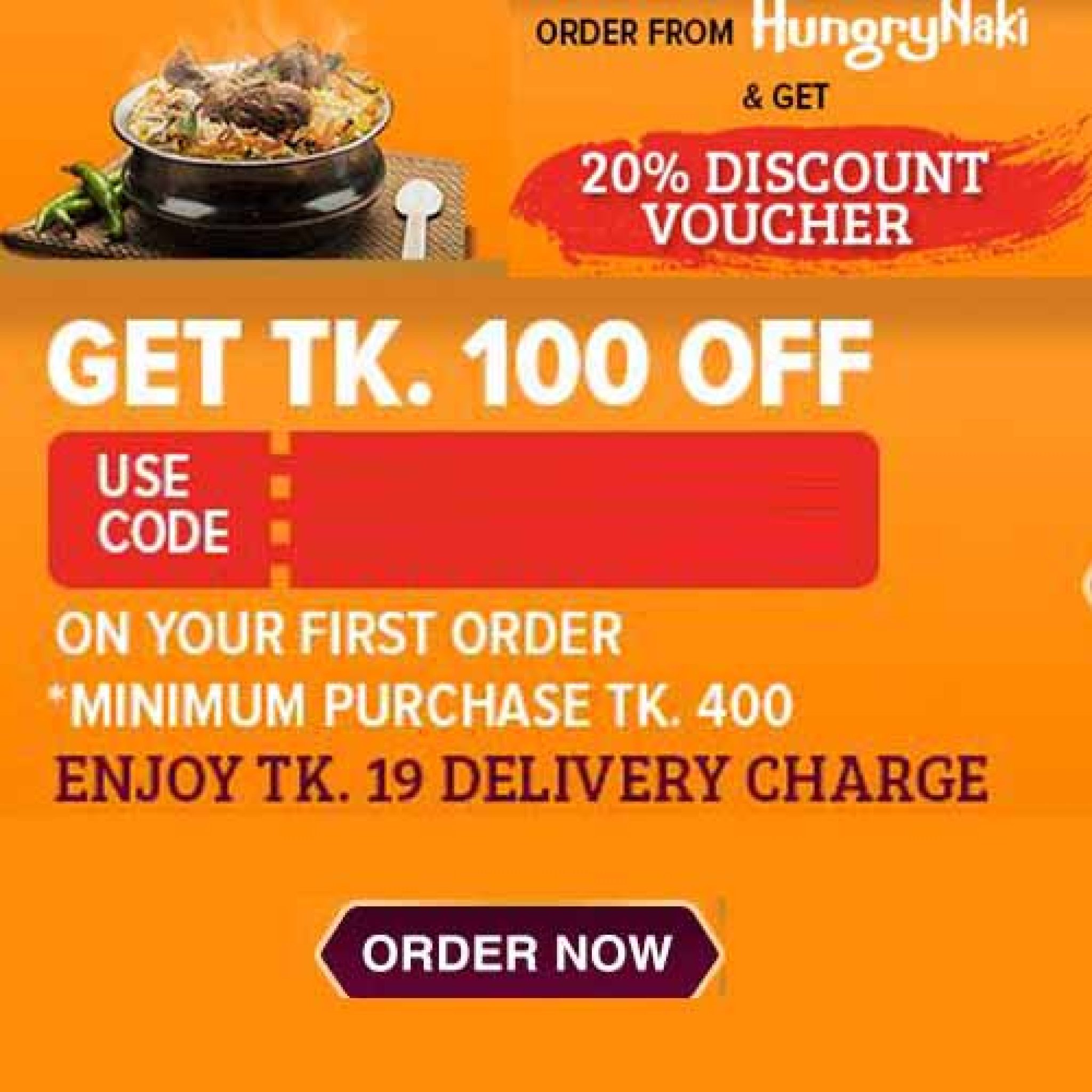 HungryNaki 20 Discount Voucher Code Promo Code