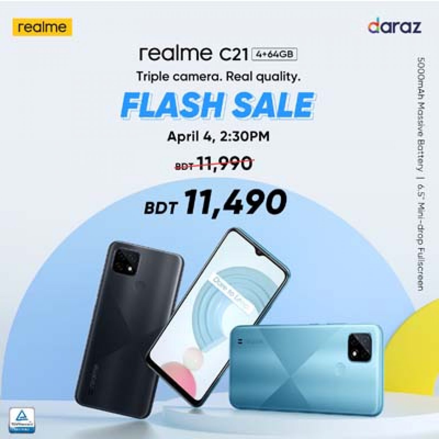 Realme C21 4/64 GB Daraz Discount Offer Price in Bangladesh
