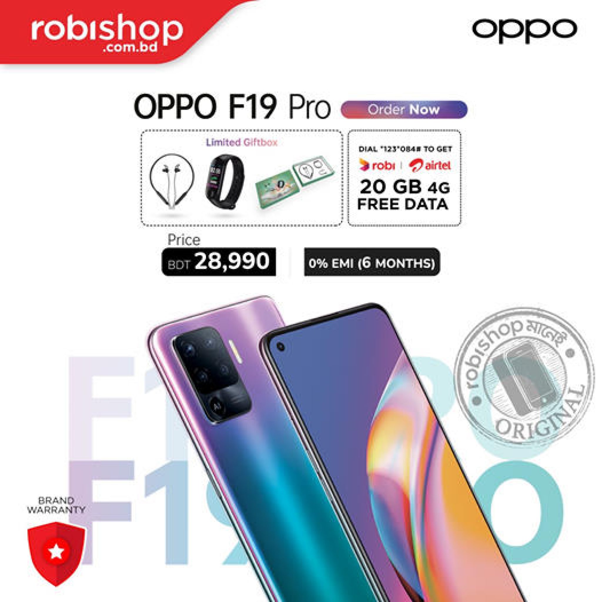 Oppo F19 Pro Price in Bangladesh EMI Robi Offer