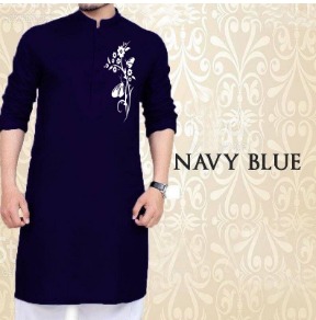 New Stylish Special Panjabi for Men - Navy Blue