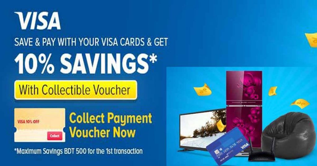 Daraz VISA 10 Discount Maximum 500 Taka Offer 2021