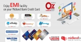 Midland Bank Credit Card- Online Shopping –  EMI – Up 24 Months