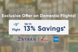 Up to 13% Discount – On all Domestic Flight Ticket – American Express® cards @gozayaan